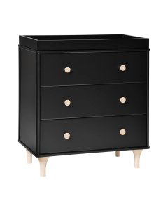 Lolly 3 Drawer Changer Dresser - Black Washed Natural