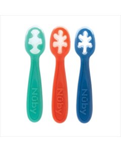 Baby's First Spoons - Aqua, Coral, Blue