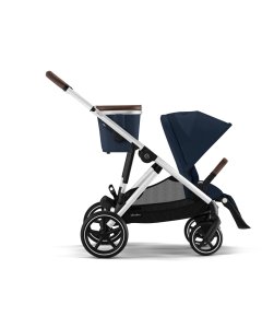 Gazelle S Stroller - Silver Frame and Ocean Blue Seat