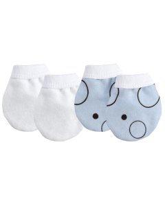 Flannel No Scratch Mittens - Boy Color