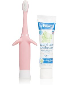 Elephant Toothbrush And Toothpaste - Pink