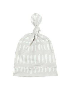 Top Knot Beanie Tencel - Grey Mudcloth