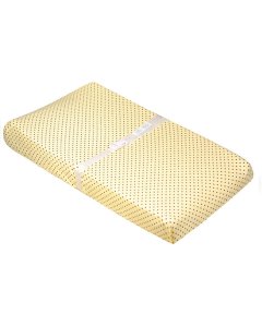 Flannel Contour Pad Sheet With Slits - Yellow Dots