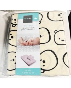 Jersey Fitted Crib Sheet - Yellow Panda