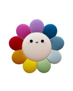 Daisy Silicone Teether - Rainbow