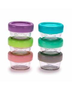 Glass Food Container 2oz - 6 Piece Set