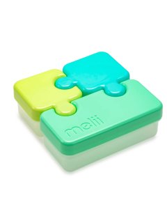 Puzzle Food Storage Container - Blue/Lime/Mint