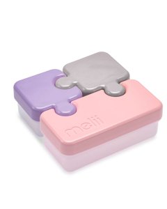 Puzzle Food Storage Container - Pink/Grey/Purple
