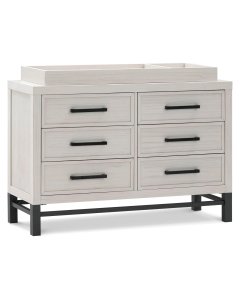 Newbern 6 Drawer Assembled Dresser - White Driftwood