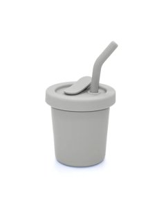 Silicone Straw Cup 6 oz - Light Storm