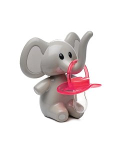 Pacifier Holder - Elephant with Grey ears
