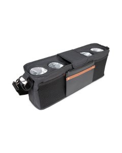 Parent Console with 4 Insulated Cup Holders - Black