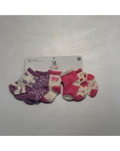 5 Pairs Socks Assorted Pink