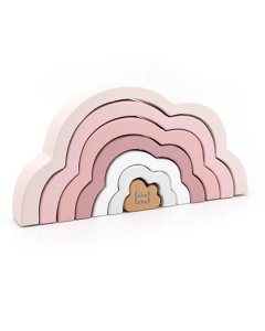 Rainbow Puzzle Cloud - Pink