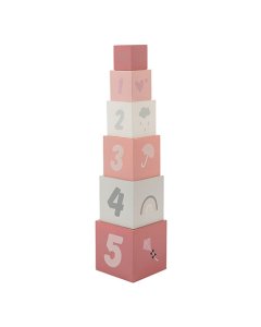 Stacking Blocks Numbers - Pink