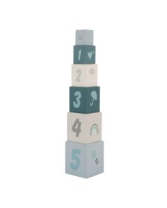 Stacking Blocks Numbers - Blue