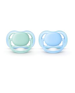 Ultra Air Pacifier 2 Pack - 0-6M Green/Blue
