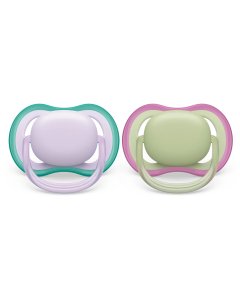 Ultra Air Pacifier 2 Pack - 0-6M Lilac/Green
