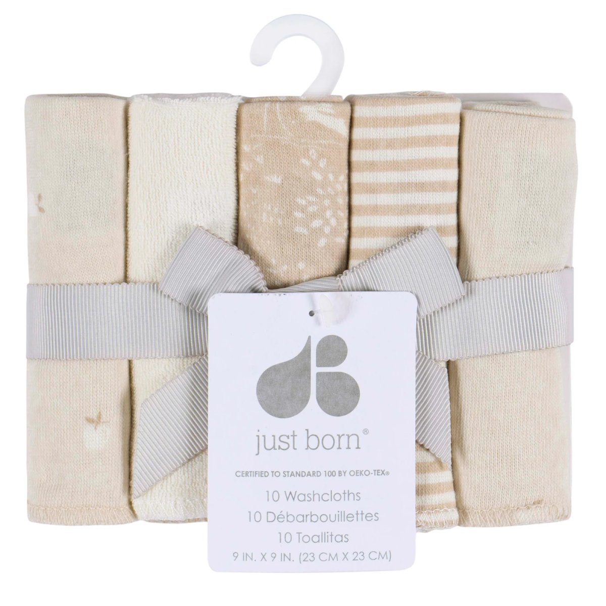 10-Pack Washcloths - Tan