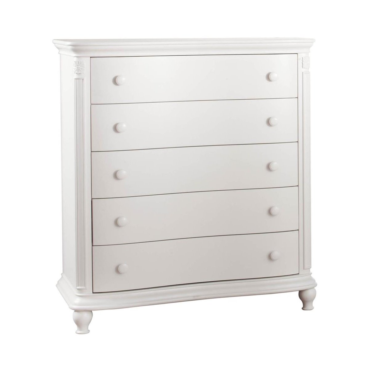 Gardena 5 Drawer Chest -  White 
