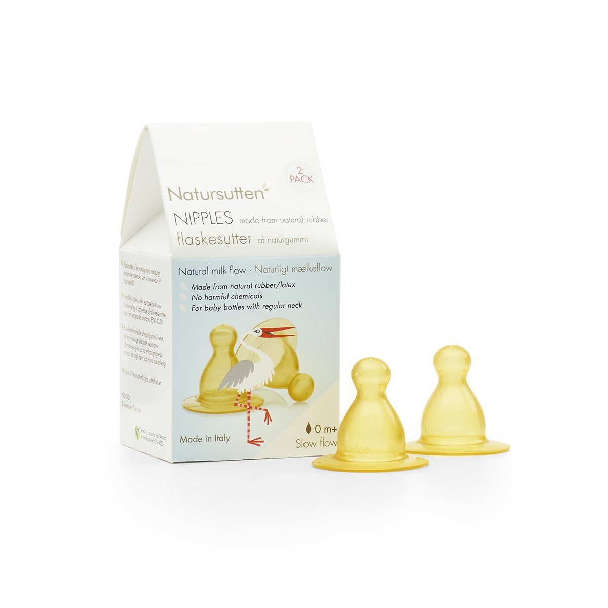 Natural Rubber Nipple 2 Pack