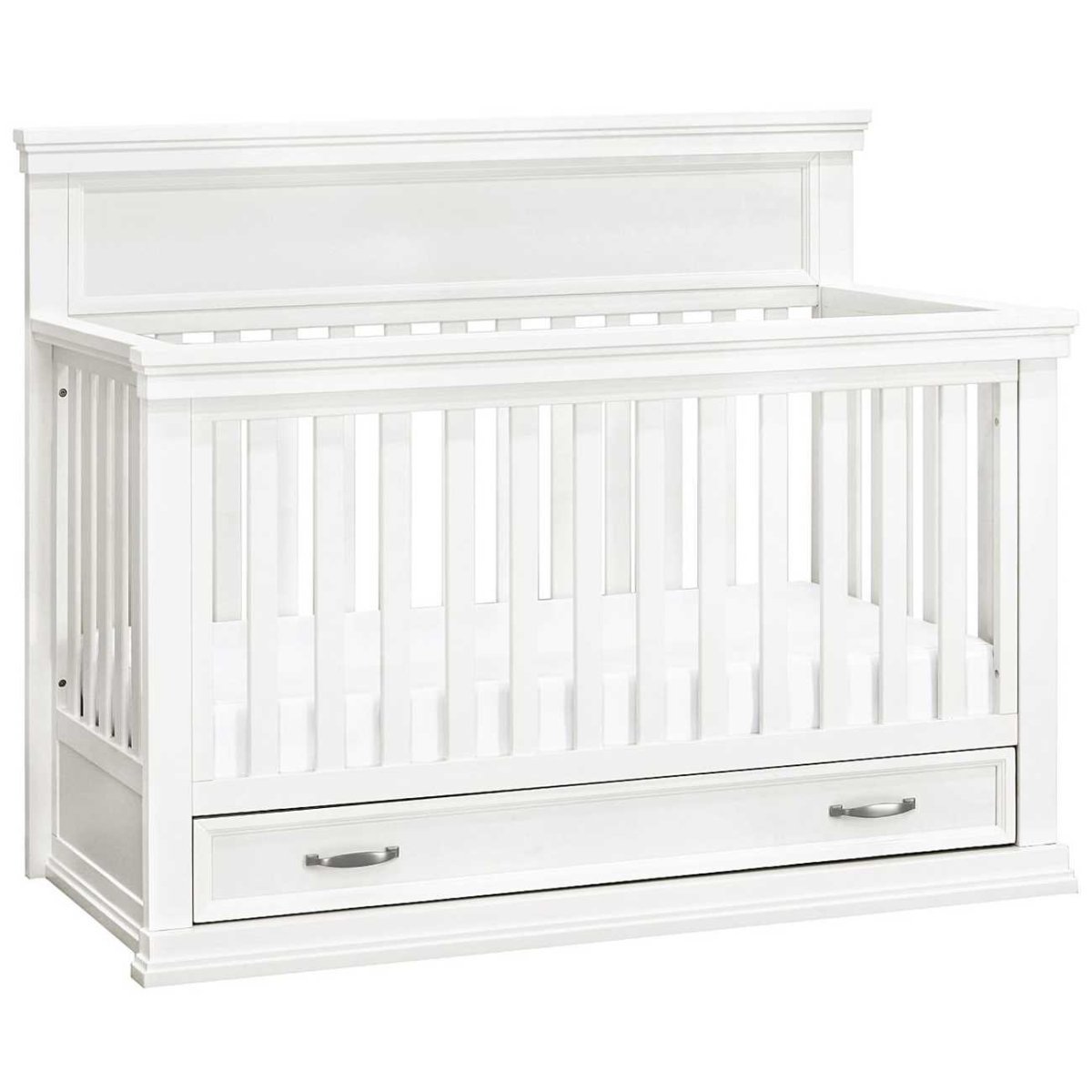 Langford 4 in 1 Crib with Storage Drawer - Warm White Open Box