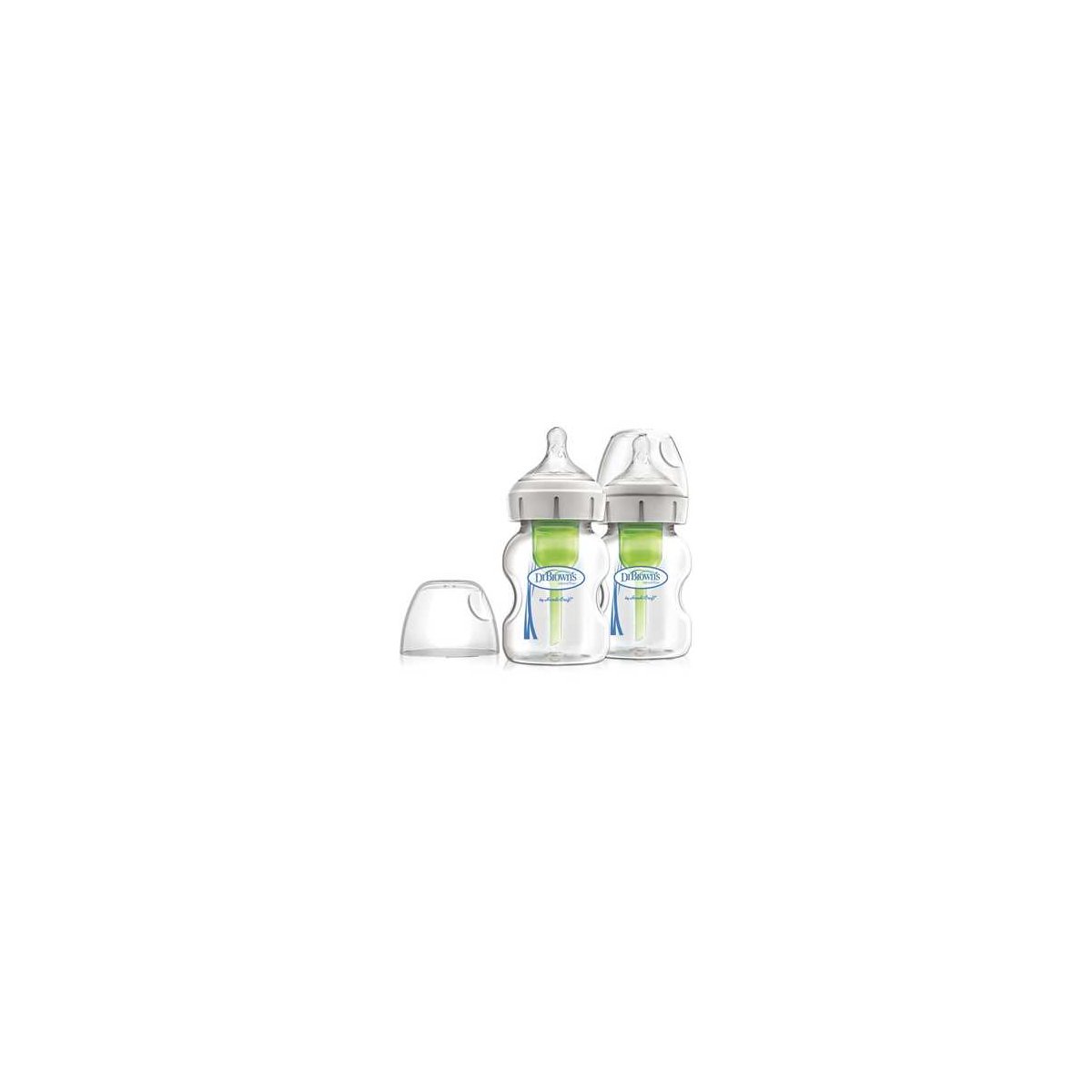 Options+ Wide Neck Glass Bottle 2 Pack 5oz