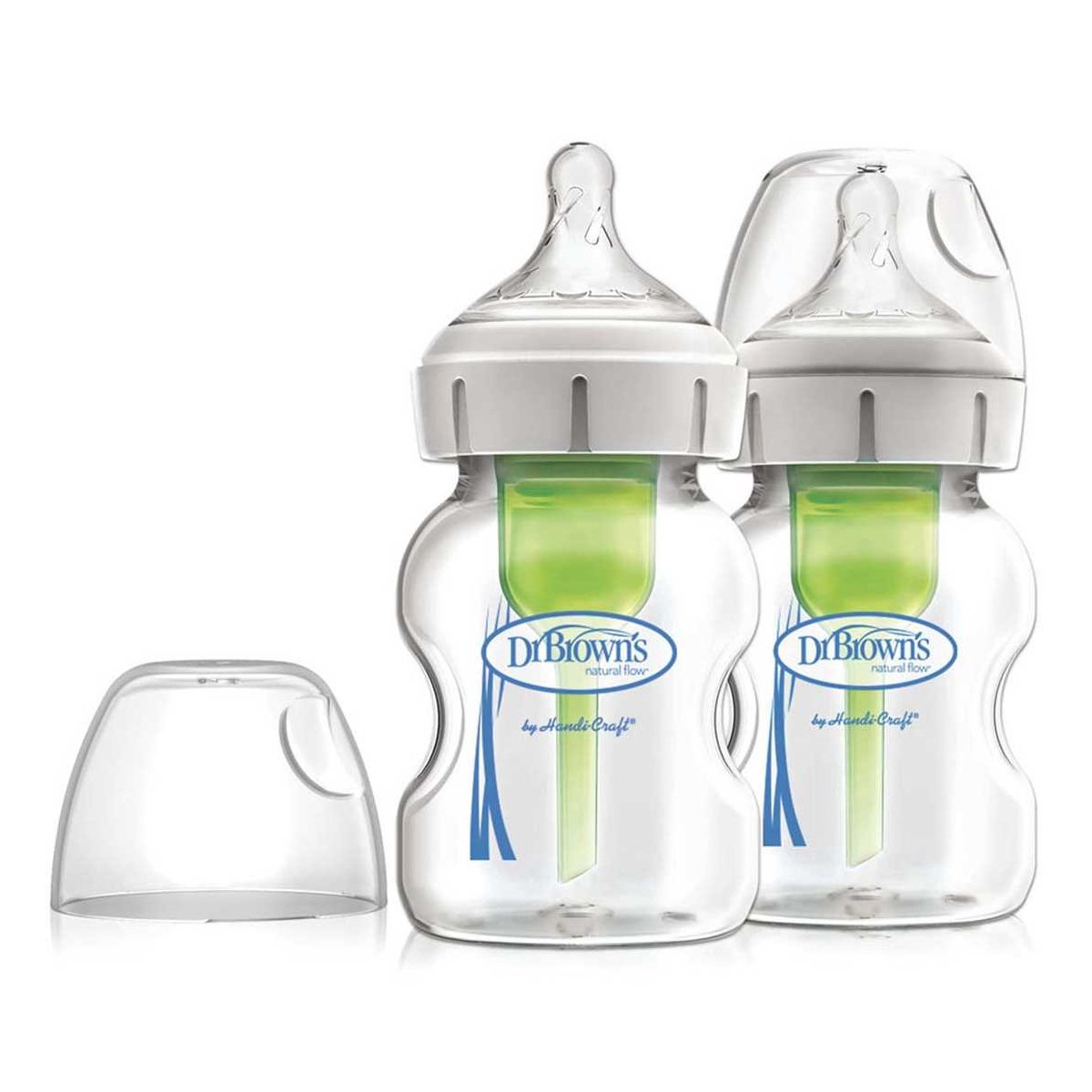 Options+ Wide Neck Glass Bottle 2 Pack 5oz