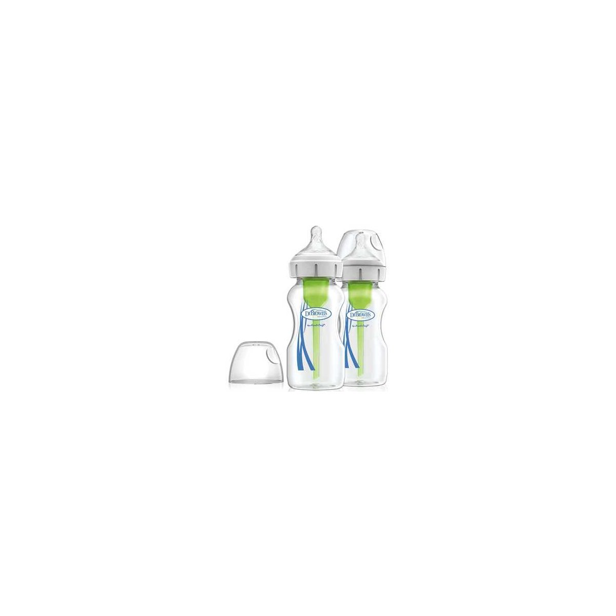 Options Wide Neck Glass Bottle 2 Pack 9oz