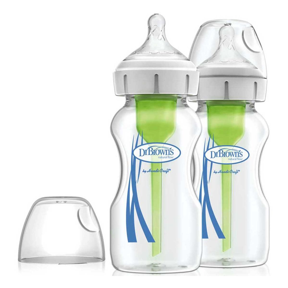 Options Wide Neck Glass Bottle 2 Pack 9oz