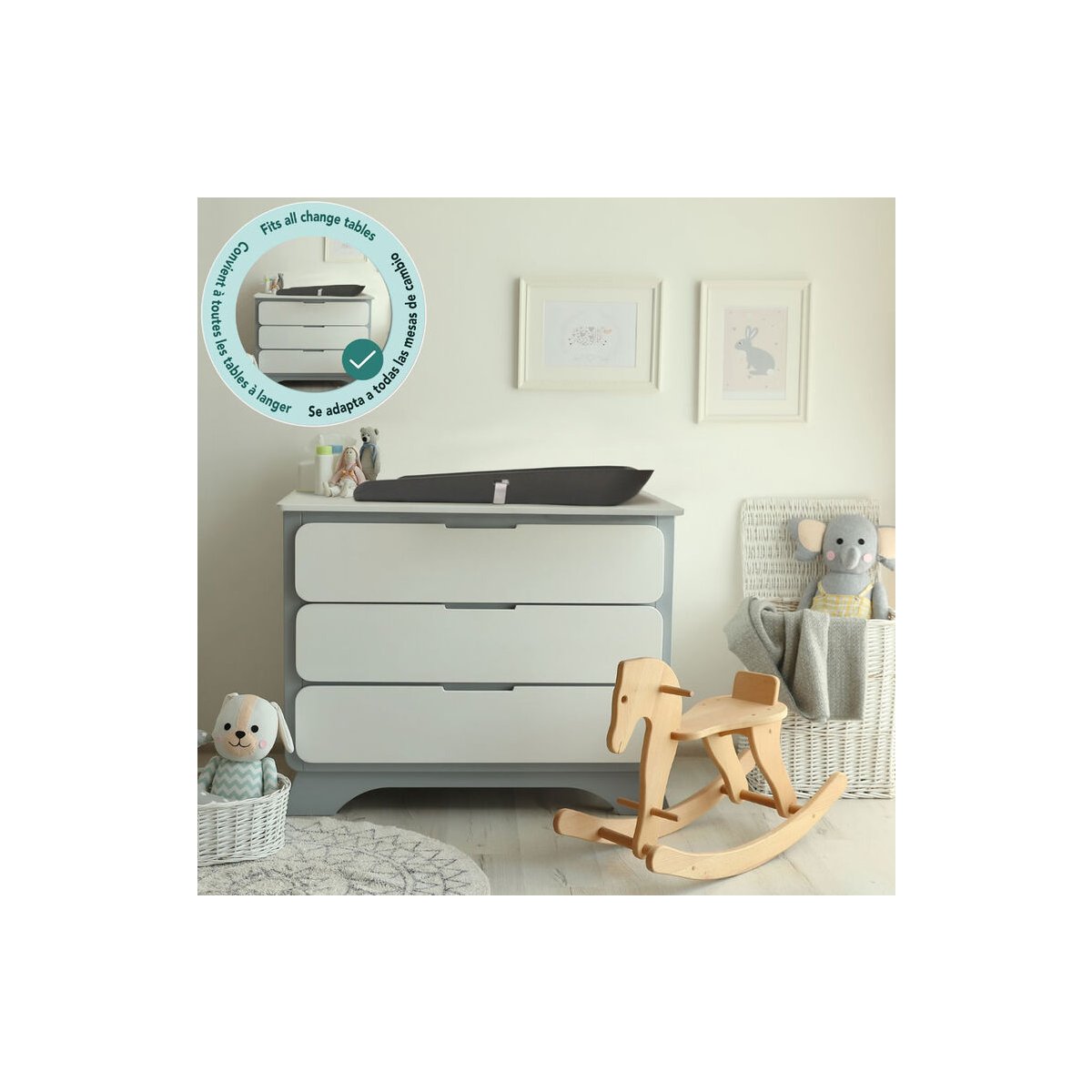 Deluxe Foam Change Pad - Grey