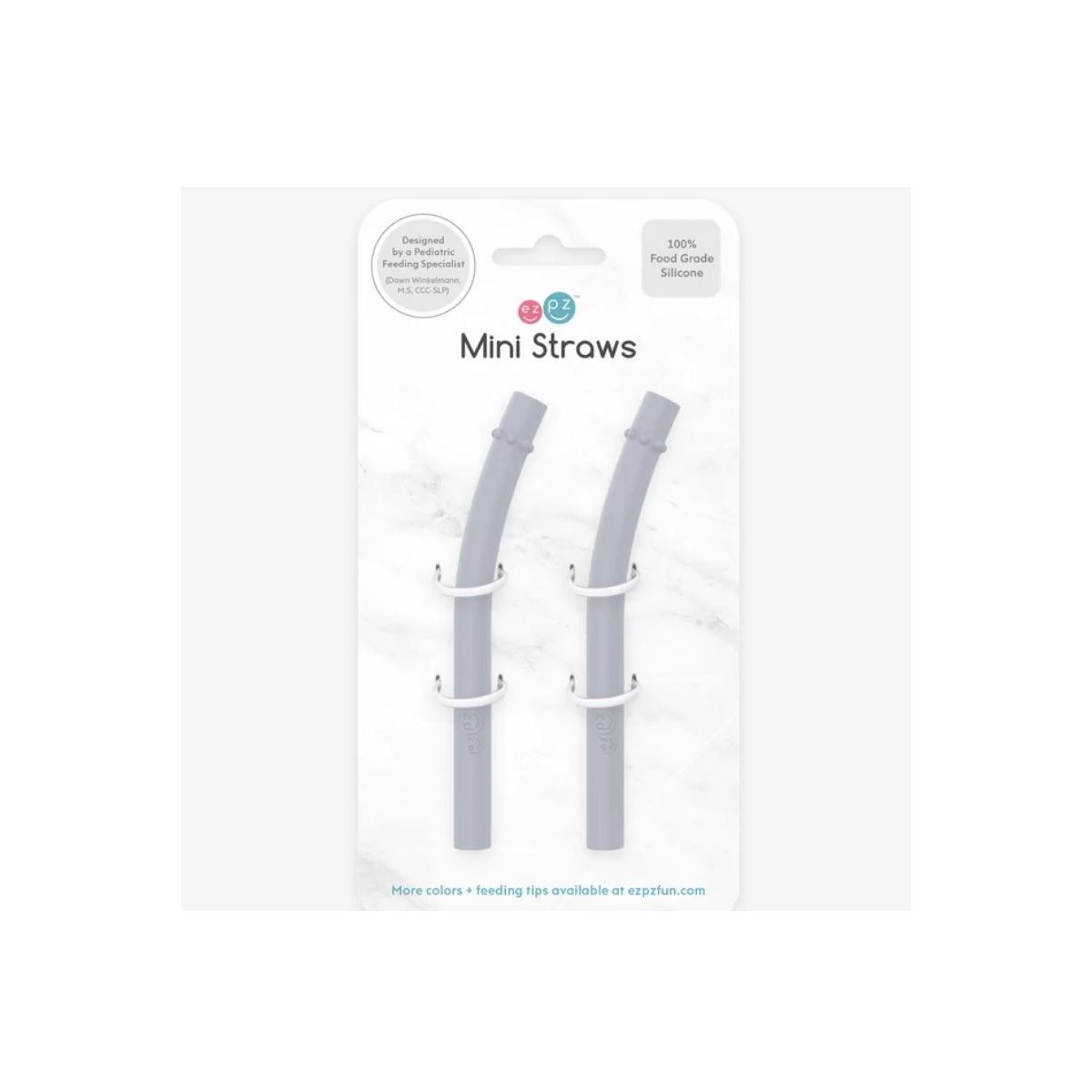 Mini Cup + Straw Training System Straw Replacement 2-pack Pewter