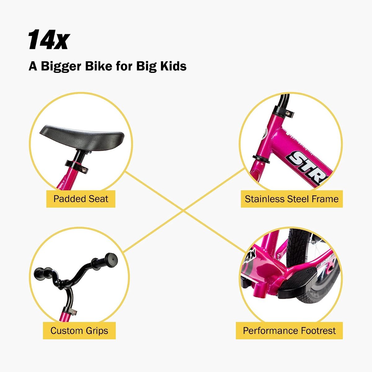 14 inch Sport Balance Bike - Fuchsia (Special Order Only)