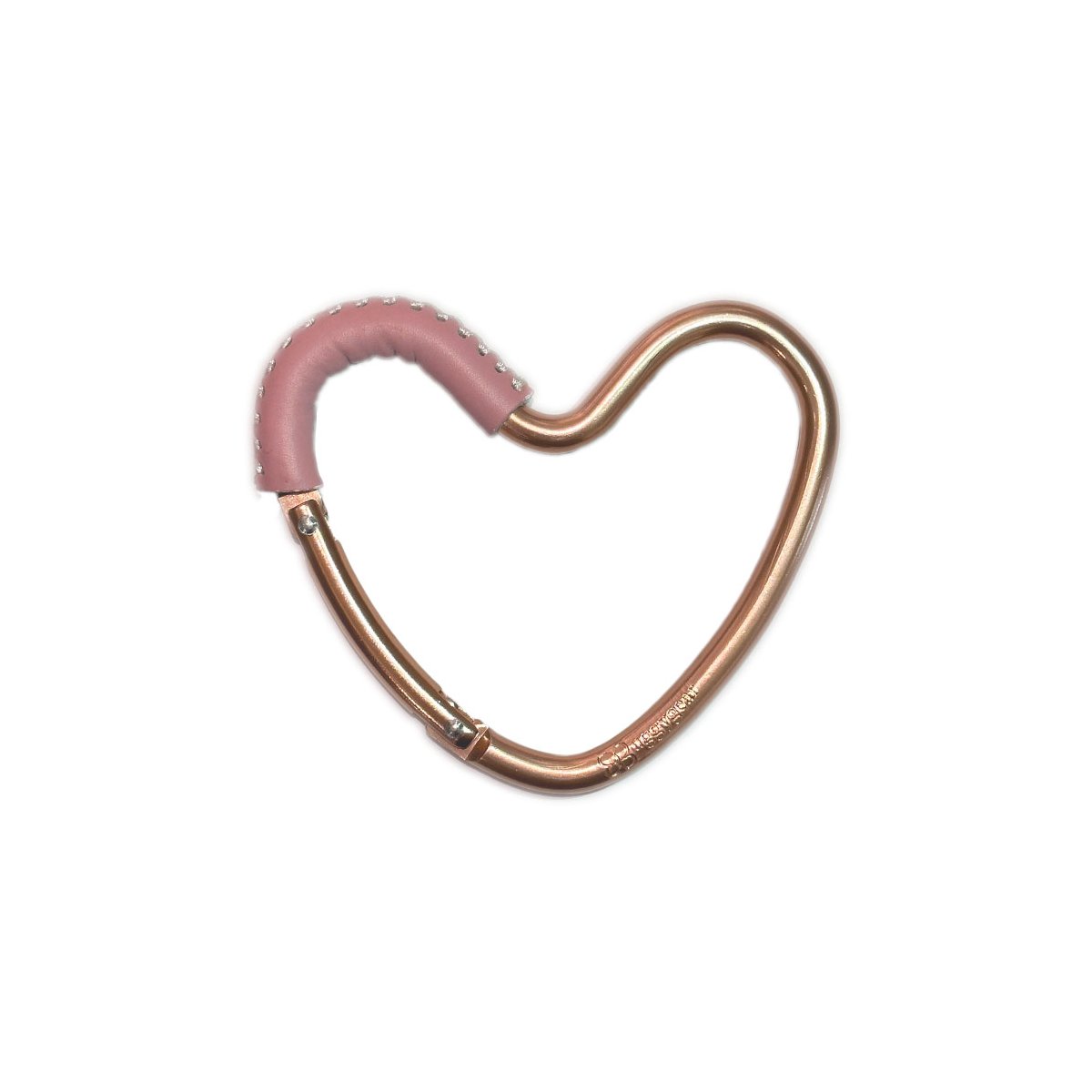 Stroller Heart Hook - Rose Gold/Pink Leather