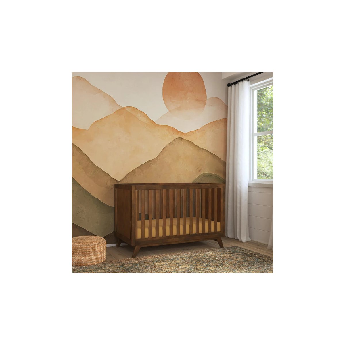 Otto 3-IN-1 Convertible Crib - Walnut