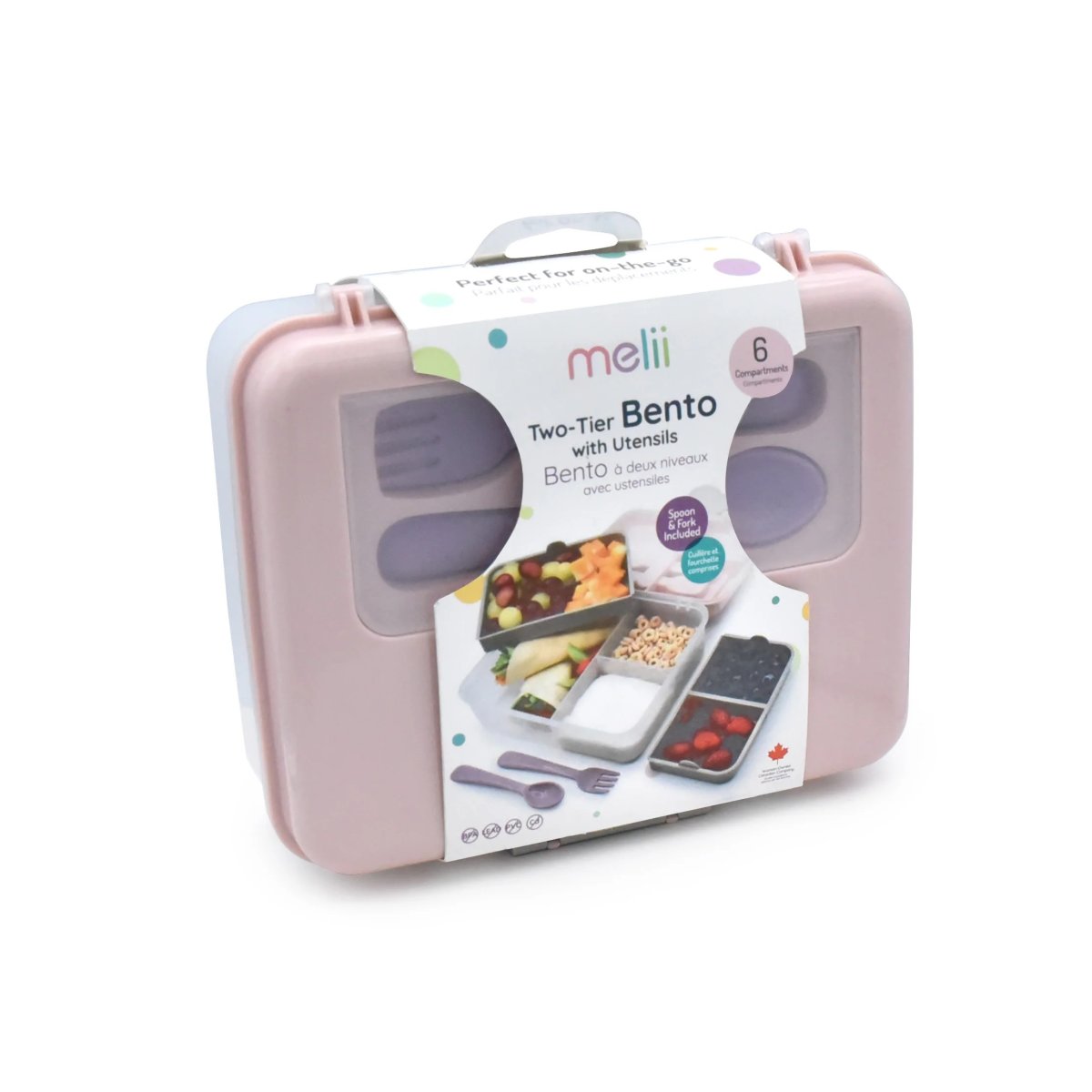 2 Tier Bento - Pink, Purple, Grey