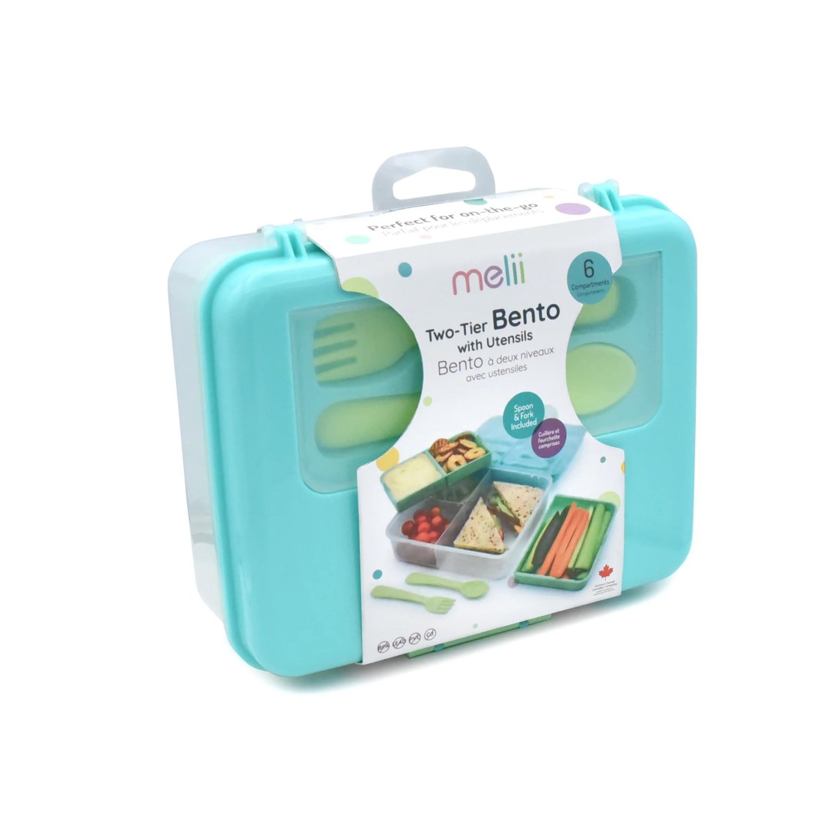 2 Tier Bento - Blue, Mint, Lime