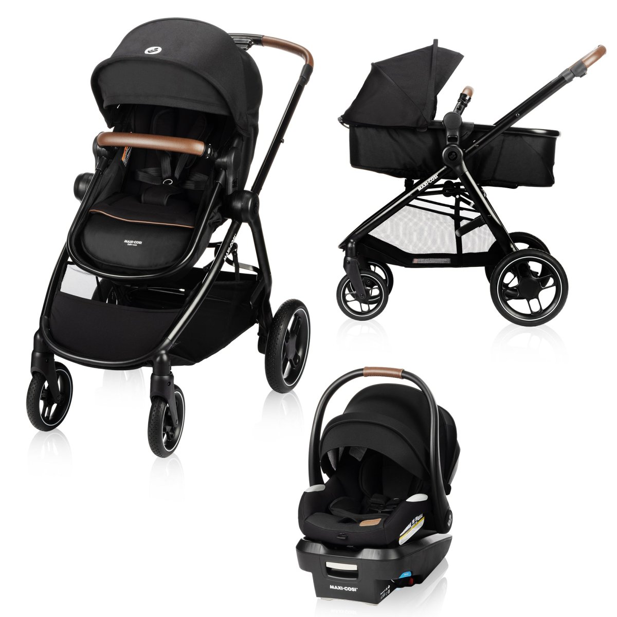 Zelia Luxe 5-in-1 Modular Travel System - Basalt Black