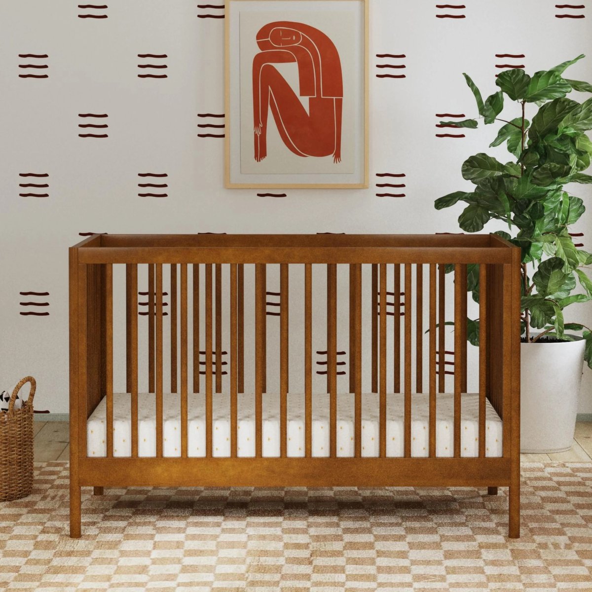 Birdie 3-in-1 Convertible Crib - Walnut