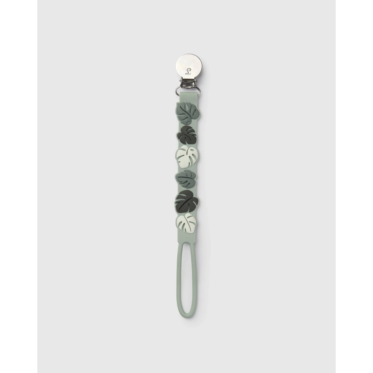 Silicone Pacifier Clip - Beadless Monstera