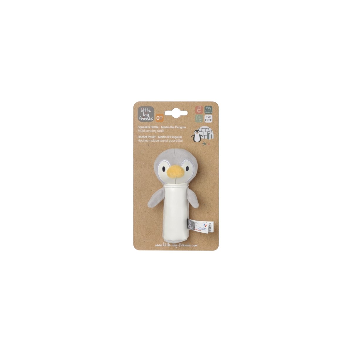 Little Big Friends Squeaker Rattle - Martin the Penguin