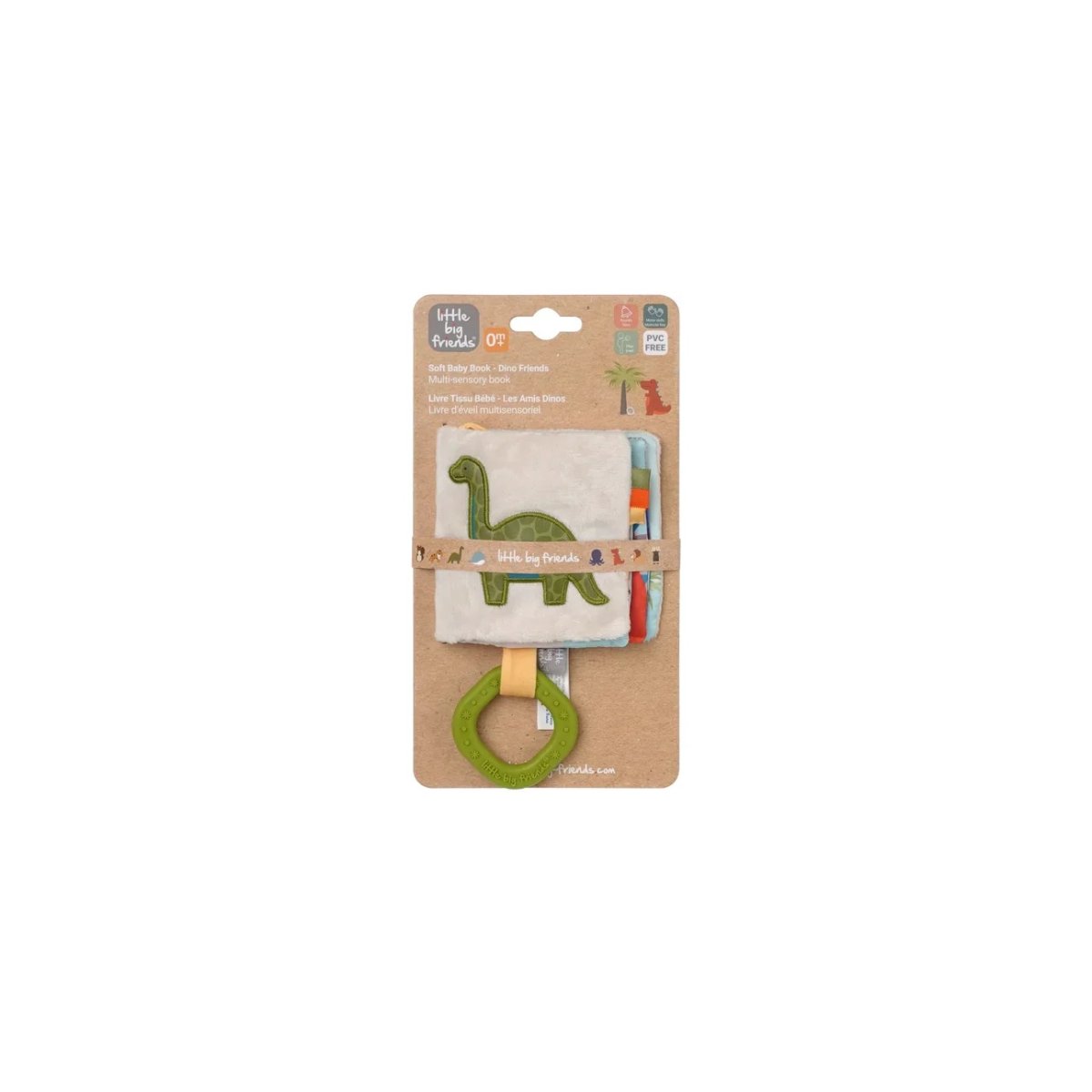 Little Big Friends Soft Baby Book - Dino Friends