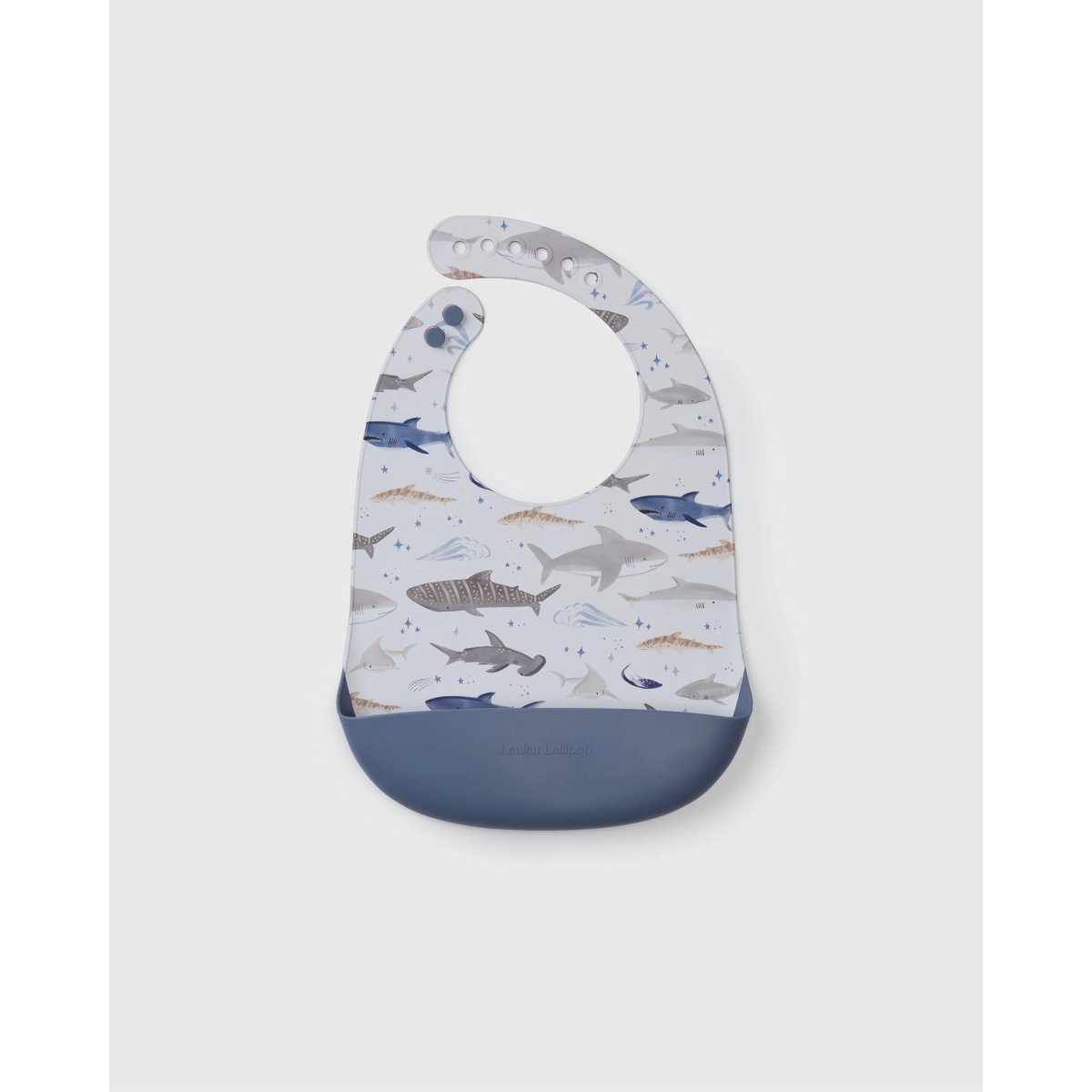 Silicone Bib Printed - Sharks