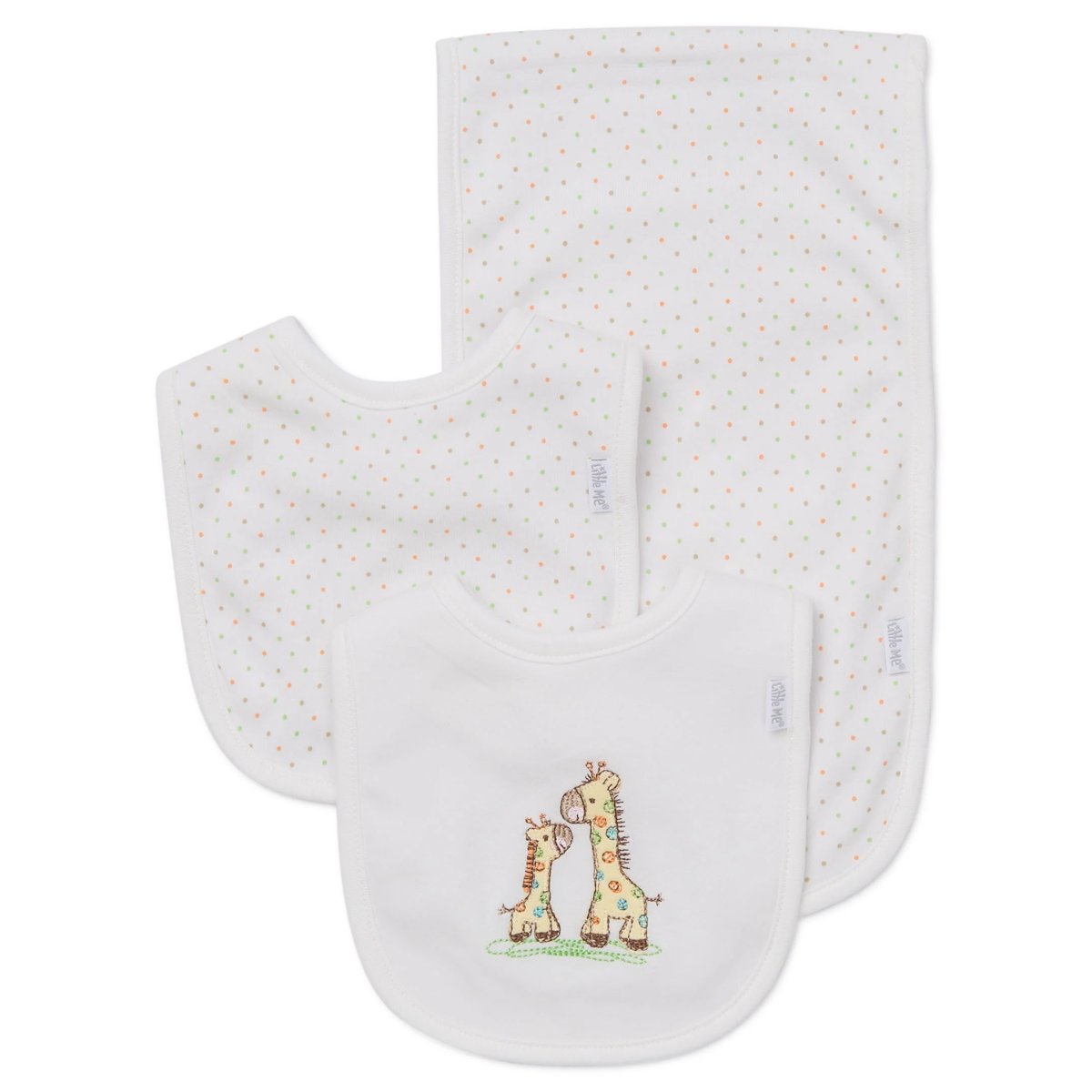 Bib and Burp Cloth Set - Giraffe
