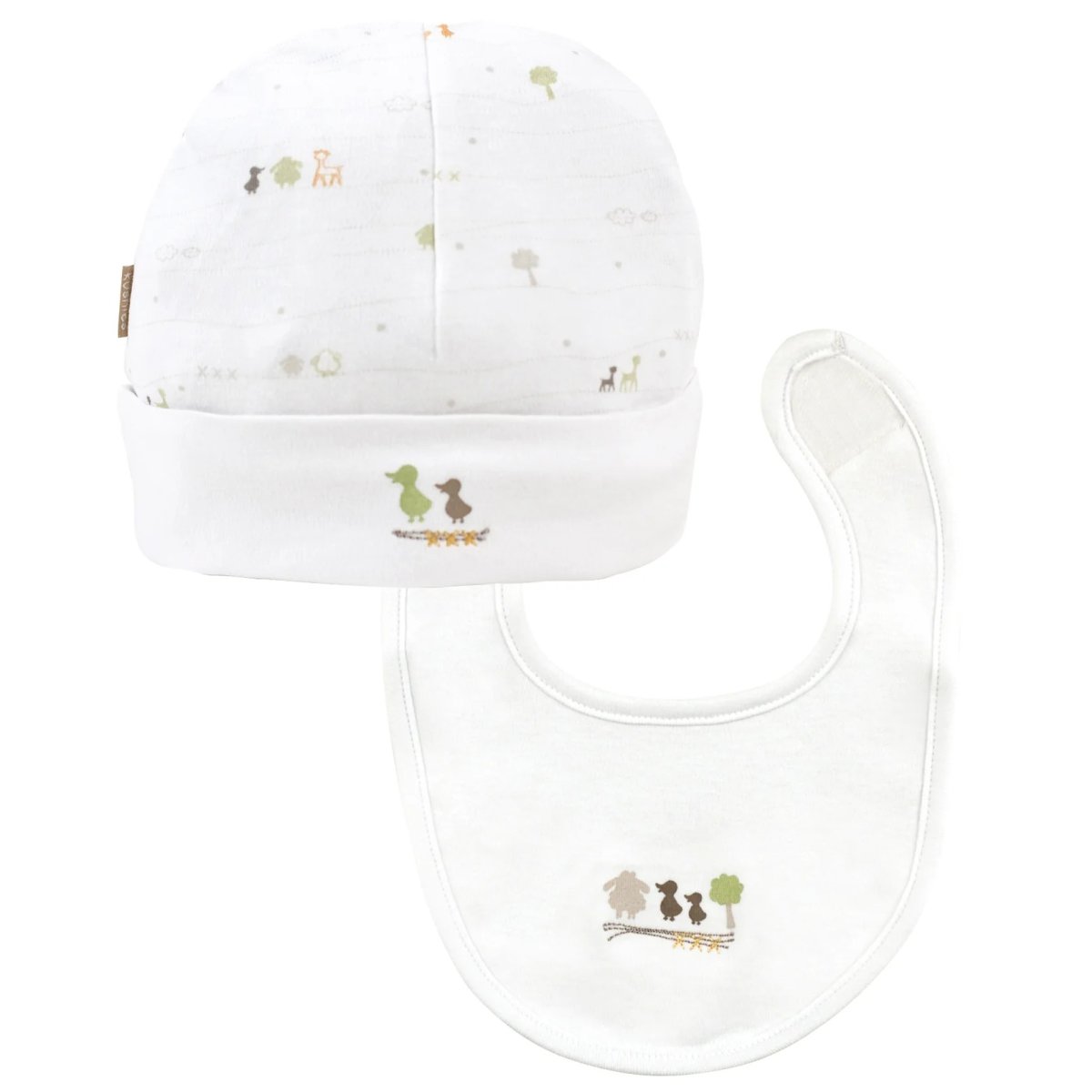 FollowMe Hat/Bib Set White Preemie