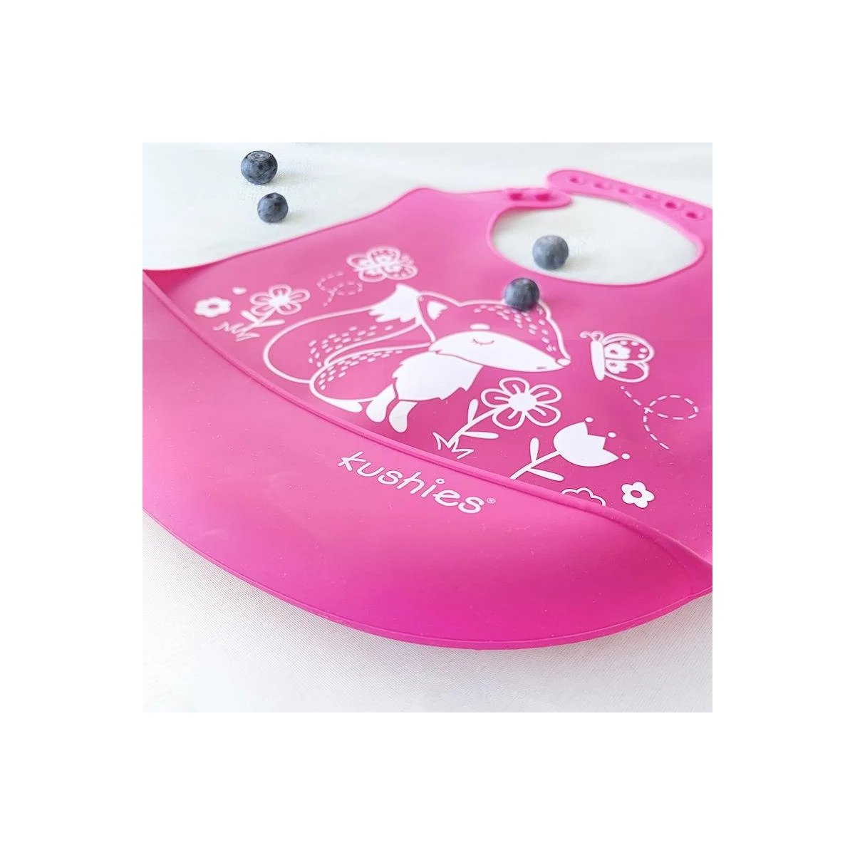 Silicatch Silicone Bib with Pocket Foxy Lady