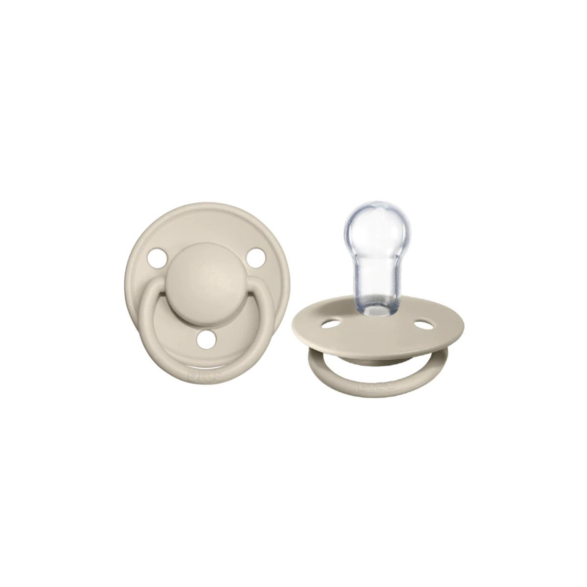 De Lux Silicone One Size Pacifier 2 Pack - Vanilla