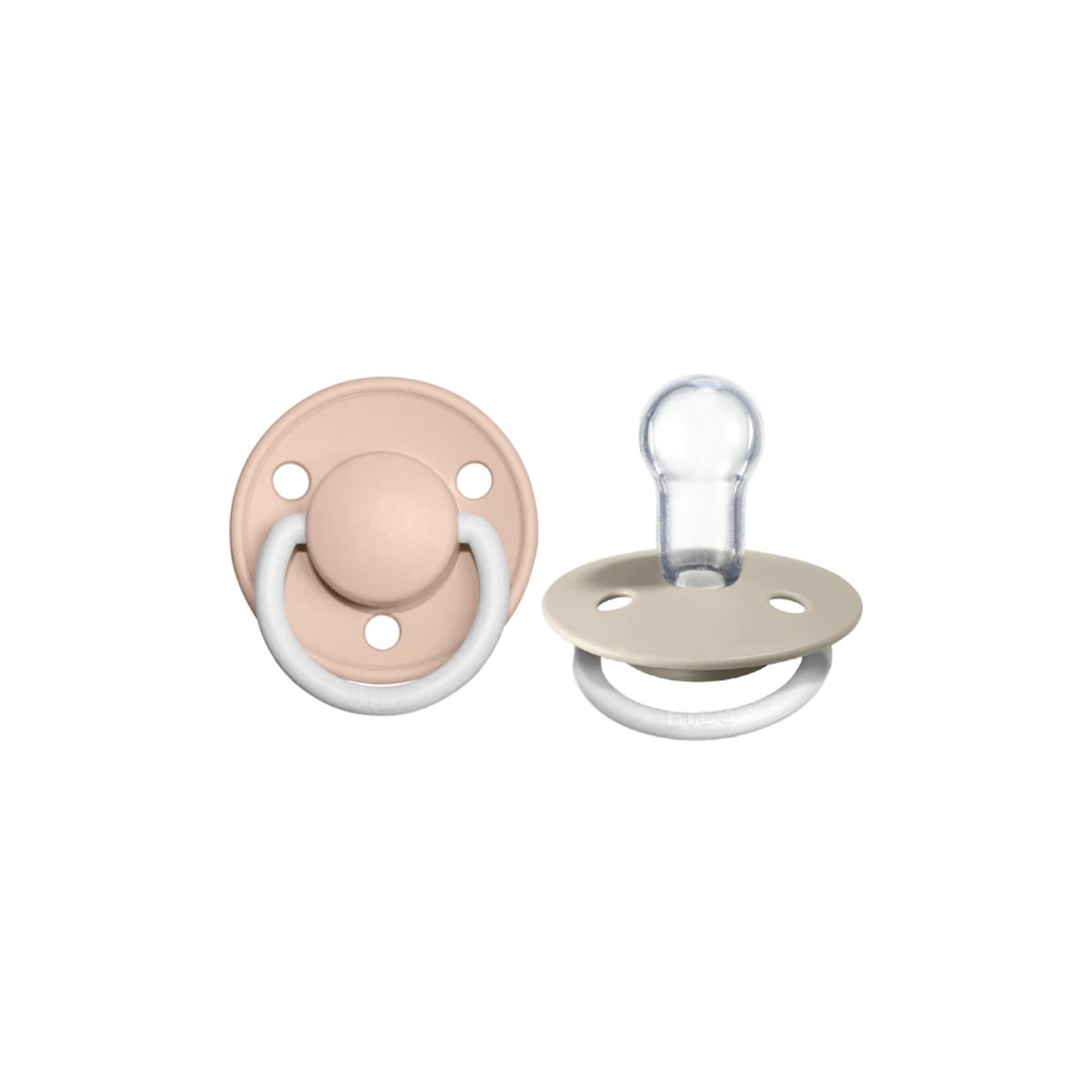 De Lux Silicone Pacifier One Size 2 Pack - Blush Glow/Vanilla Glow