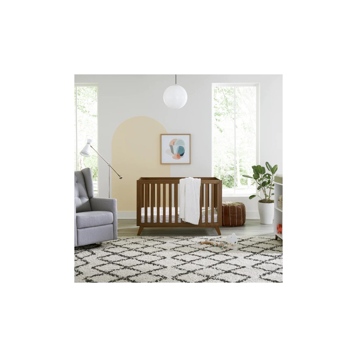 Otto 3-IN-1 Convertible Crib - Walnut