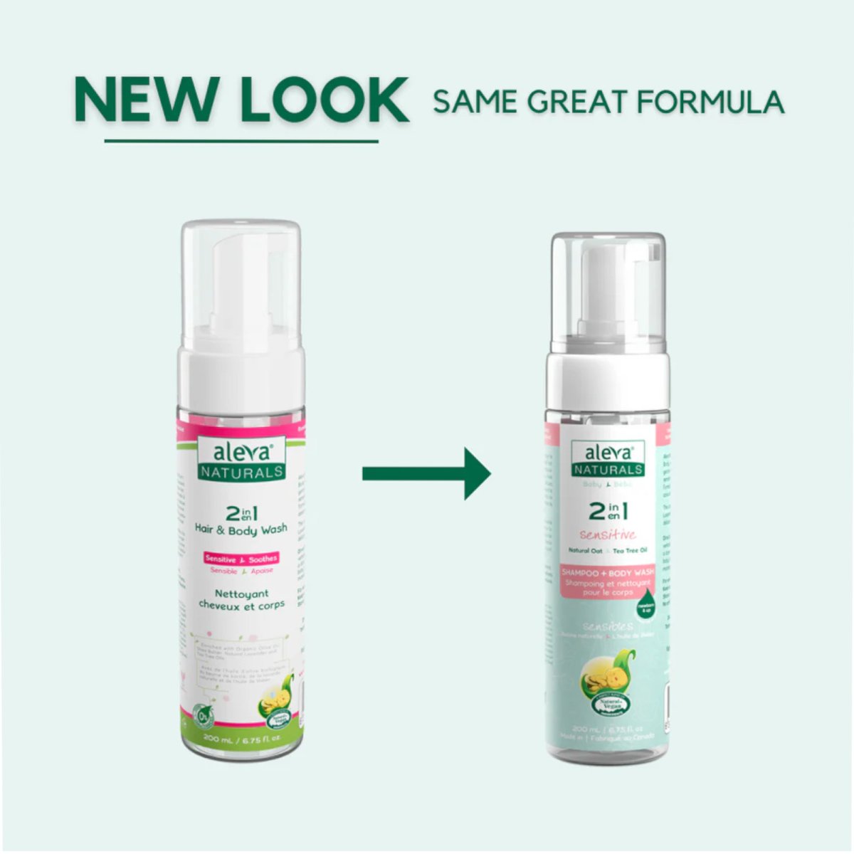 2 in 1 Sensitive Shampoo + Body Wash Travel Size 50ml